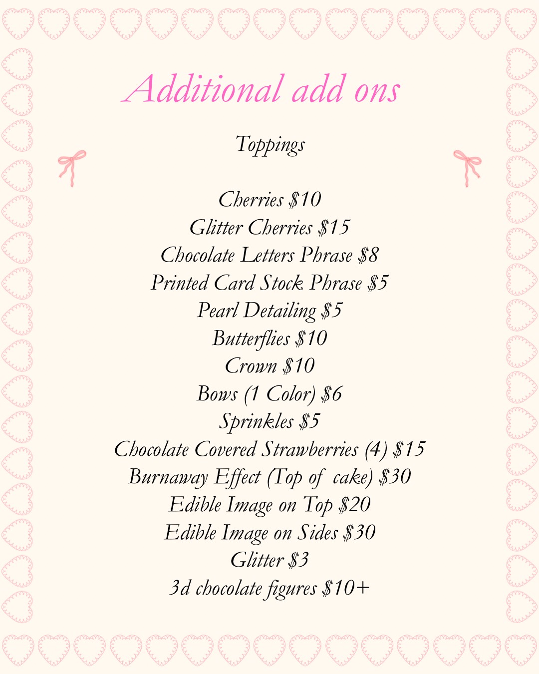 Additional Cake Information Guide
